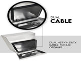 600mm Pair of Under Tray Undertray Tool Box Aluminium Alloy Underbody Toolbox V379-UTAFLAT600