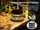 Solar-Powered Wrought Iron Sunflower-Patterned Openwork Projection Courtyard and Garden Mood V1265-AU-TAOGUAN-2