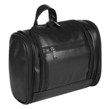 Large Hanging Toiletry Bag for Men, PU Leather Travel Bathroom Organizer with Swivel Hook, Zippered V1369-AZ3-W-08864