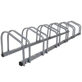 Weisshorn 6 Bike Stand Rack Bicycle Storage Floor Parking Holder Cycling Silver BIKE-6-SI