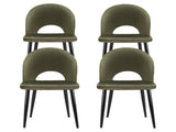 Artiss Dining Chairs Set of 4 Velvet Hollow Green MO-DIN-C-01-VEL-GNX4
