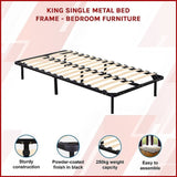 King Single Metal Bed Frame - Bedroom Furniture V63-819363