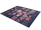 Living Room Curtains 3D Bookcase Printed Shading Curtains Bedroom Drapes V1294-YM0901-JY35922-02