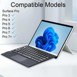 Bluetooth Tablet Keyboard with Touchpad for Surface Pro 5 Pro 6 Pro 7 Pro 7 Plus 12.3 Inch Dark Gray V1263-JX-7771-2