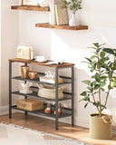 4-Tier Shoe Rack, Industrial Shoe Organizer Storage Bench V178-86259