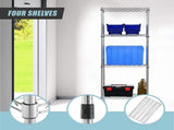 Wire Storage Rack 35x35cm Chrome Shelving with Fixed Legs V63-841471