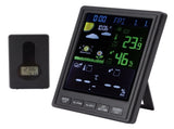 Weather Stations Wireless Indoor Outdoor Color Display Black 3 Channels Regulable Backlight Clock V1294-YM0523-3111220087211