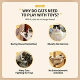 Interactive Rolling Cat Toy with Feather Wand Attachment Auto-Moving Self-Play Ball for Indoor V1341-ZY-GR3KVJBY-BLUE