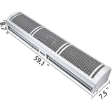 Air Curtain Door Air Curtain, 3 Adjustable Speeds 60-Inch Air Curtain Commercial V952-3SFLJ60YC00000001V3