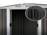 Giantz Garden Shed 2.58x2.07M Sheds Outdoor Storage Workshop Metal Shelter Sliding Door SHED-GAB-6X8-ABCD