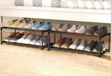 4-Tier Stainless Steel Shoe Rack Storage Organizer to Hold up to 15 Pairs of Shoes V178-84004