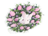 Easter Bunny Wreath Hanging Artificialative Easter Wreath with Eggs for Spring Front Door Home V1294-YM0901-241111HL03-3