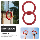 Sturdy Red Gymnastics Rings with Anti-Slip Design for Fitness V1192-AZ-W-20614