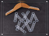 Non Slip Rubber Clothes Hanger Grips Clear Silicone Clothing Hanger Strips Clothes Hanging V1192-AZ-W-10294