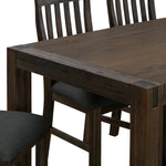 Dining Table 180cm Medium Size with Solid Acacia Wooden Base in Chocolate Colour V43-DT-NOW-CH-M