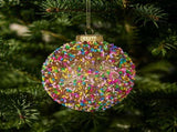 Christabelle 6 Beaded Glass Christmas Baubles Assorted 10cm Xmas Tree Decorations Hanging Ornam 112_SHD2010