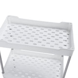 Rolling Cart Widened PP Stainless Steel 4 Tier with Wheels Storage Trolley for Bathroom Toilet V1294-YM0901-3117240164311