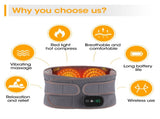 Far Infrared Hot Compress Waist Support Belt, Wireless USB Charging Vibration Massager Belt for V1265-AU-144-HUI