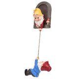 Garden Tree Gnome Statue Resin Colorfast Tree Climbing Elf Sculpture for Yard Outdoor V1294-YM0718-3111210479111