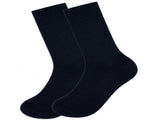 Merino Wool Mens Thermal Diabetic Socks Loose Top Circulation 12 Pairs - Navy V563-SO-203-NVY-12PR-11-14