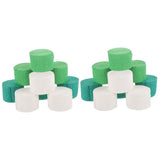 18 Rolls Green and White Crepe Paper Streamers Jungle Theme Paper Garland Streamer V1366-AZ2-W-13612