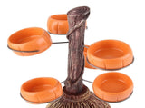 Snack Bowl Holder Halloween Pumpkin Snack Bowl Rack Witch Broom Decor Dessert Bowl Stand for Dining V1294-YM0714-210804ZH03-3