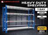 Centurion Standard 1 Bay Heavy-Duty All Steel Shelving 2.4m 400kg Rack LS-099-24