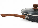 28cm PFOA Free Non-Stick Saute Pan with Lid, Marble-Effect Non-Stick Coating, Induction Compatible, V1181-CV0053-NEW