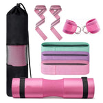 VERPEAK Barbell Squat Pad set,2 Safety Straps, 3 Hip Resistance Bands, 2 Lifting Strap, Barbell Pad V227-9300302024151