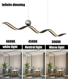 BAMDECOR A2575 Modern Design Linear LED Ceiling Light for Dining Room Office Kitchen Living Room V255-BAM-A2575