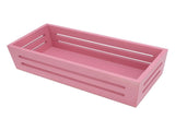 12.99 X 6.1 X 3.94in Wooden Storage Basket Multifunctional Pink Storage Crate Box for Bathroom V1294-YM0901-3117240340611