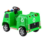 Rigo Kids Ride On Car Garbage Truck Police Light 12V Electric Toys Cars Green RCAR-C-POLICE-TRUCK-12V-GN