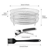 Air Fryer Accessories, 3 Layer Stackable Racks, Stainless Steel Air Fryer Basket Tray V1370-AZ4-01539