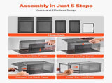 Shoe Storage Boxes, 9 Pack Clear Stackable Shoe Boxes Storage Organizers with Magnetic Door, Fit up V952-KDDQTMCXXHQK0RMOI001V0