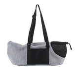 Cozy Winter Pet Carrier for Small Dogs and Cats Warm Fleece-Lined Travel Bag with Breathable Mesh, V1341-ZY-7S98VBKS-GREY