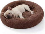 Calming Donut Cat Bed - Fluffy Plush Round Pet Bed, Suitable for Indoor Cats and Small Dogs, V1106-HYSC006