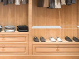 Adjustable Tension Shelf 3-Pack White ABS PP for Closet and Cabinet Storage Organizer V1369-AZ3-W-18019