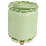 Rotating Cutter Storage Rack with Chopsticks Stand Green Plastic V1369-AZ3-W-18313
