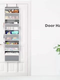 Storage Marvel in Black & Gray 5-Tier Over-the-Door Organizer with 5 Large Pockets. Sturdy and V1102-MHSND004