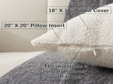 18" x 18" Decorative Throw Pillow with Inserts, Set of 2 Soft Textured Boucle Throw Pillows, Square V1258-DP02-C-3206