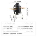 Portable Charcoal Propane Gas Grills with Cover and Cart, Heavy Duty Stainless Steel BBQ V952-TCYXLYC1834505GFZV0