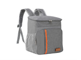 Grey Large Capacity Insulated Cooler Backpack 20.5L Leakproof Thermal Lunch Bag Waterproof Soft V888-ELOSUNG40711
