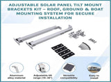 Adjustable Solar Panel Tilt Mount Brackets Kit Roof, Ground & Boat Mounting System for Secure V63-952361
