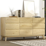 Artiss 9 Chest of Drawers Tallboy Cabinet - XAVI Pine FUR-U-CDR-9D-WD-ABC