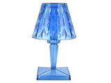 LED Crystal Table Lamp Transparent Prism Dimmable Desk Lamp USB Charging Indoor LightingBlue V1294-YM0901-3119210122312