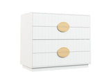 Sarantino Gail Chest of Drawers Tallboy Dresser in White CHE-102-02-WH