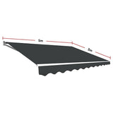 Motorised Outdoor Folding Arm Awning Retractable Sunshade Canopy Grey 5.0m x 3.0m V63-842911