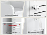 Artiss 2x Bathroom Storage Cabinet 3-Tier Toilet Paper Holder Organizer White FURNI-S-DIY-LVD02-WHX2
