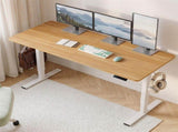 Artiss Standing Desk Height Adjustable 140cm Ergonomic Office Desk Oak HASD-ET156E-WHWD