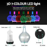 Devanti Ultrasonic Aroma Aromatherapy Diffuser 3D Light Oil Firework Humidifier DIFF-G3-B-BK